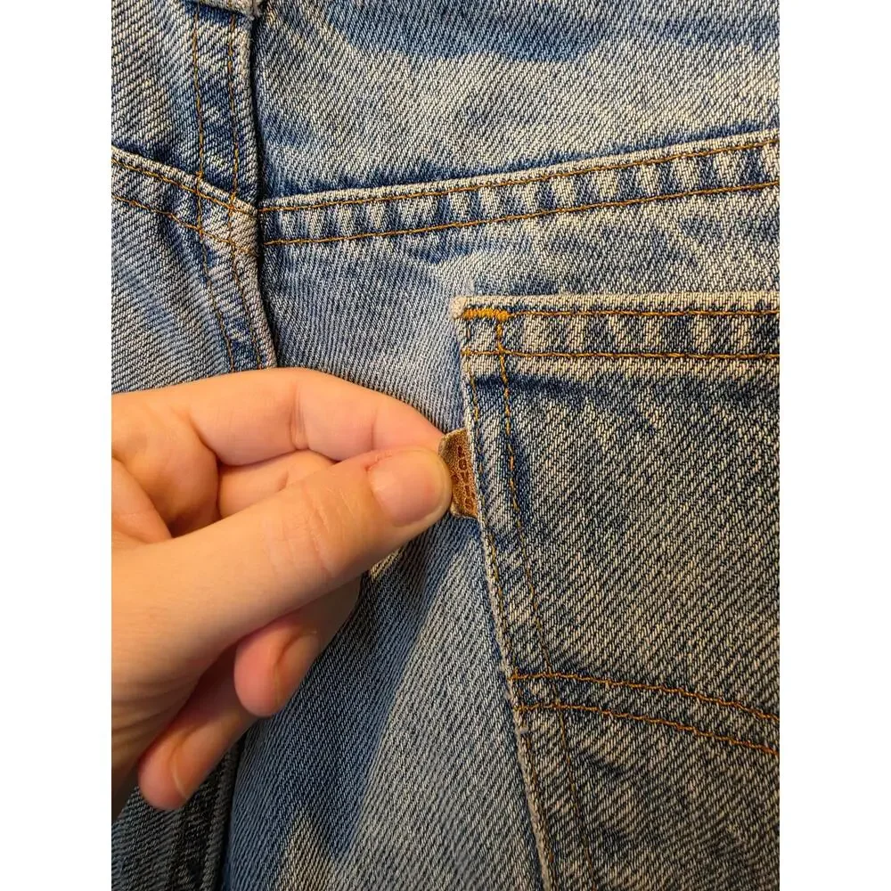 Vintage Levis Jeans Mens 38x32 Relaxed Fit 540 Brown Leather Tab Denim